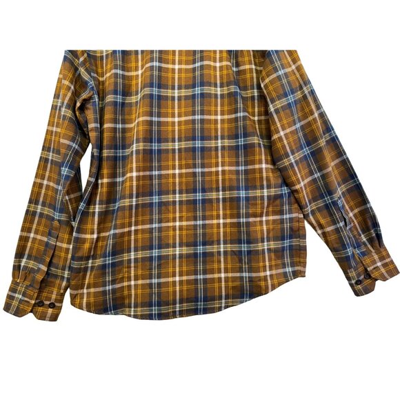 Marmot Mens Marmot Plaid Button-Up Shirt Medium Yellow Brown - Picture 13 of 14